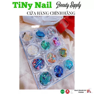 Set xà cừ nail , set xà vân đá 12 màu.