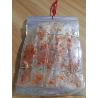 Bánh tráng tép dẻo cay cuốn hành phi (xâu 10 bịch)