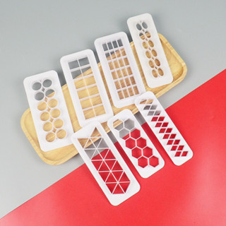 Khuôn làm bánh tạo hình khối tròn, oval, thoi loại nhấn hàng loạt nhiều kích thước tiện dụng