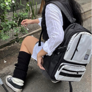 Balo: Double-Box Backpack B/W