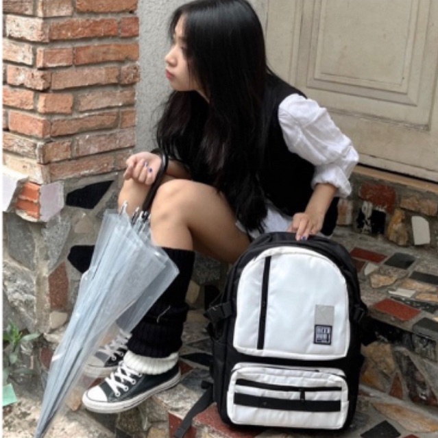 Balo: Double-Box Backpack B/W