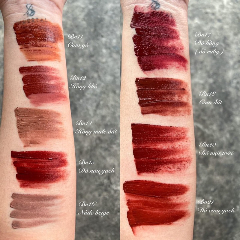 SON KEM BERNICE CHÍNH HÃNG 10 MÀU MỚI  NHẤT