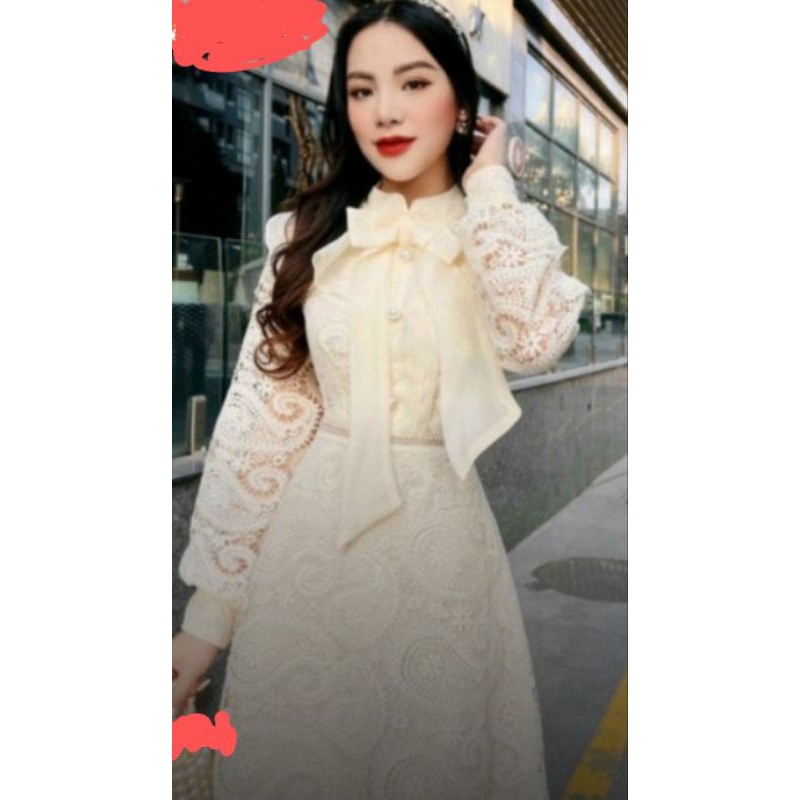 đầm ren cao cấp chất ren mềm (eo 68,70)