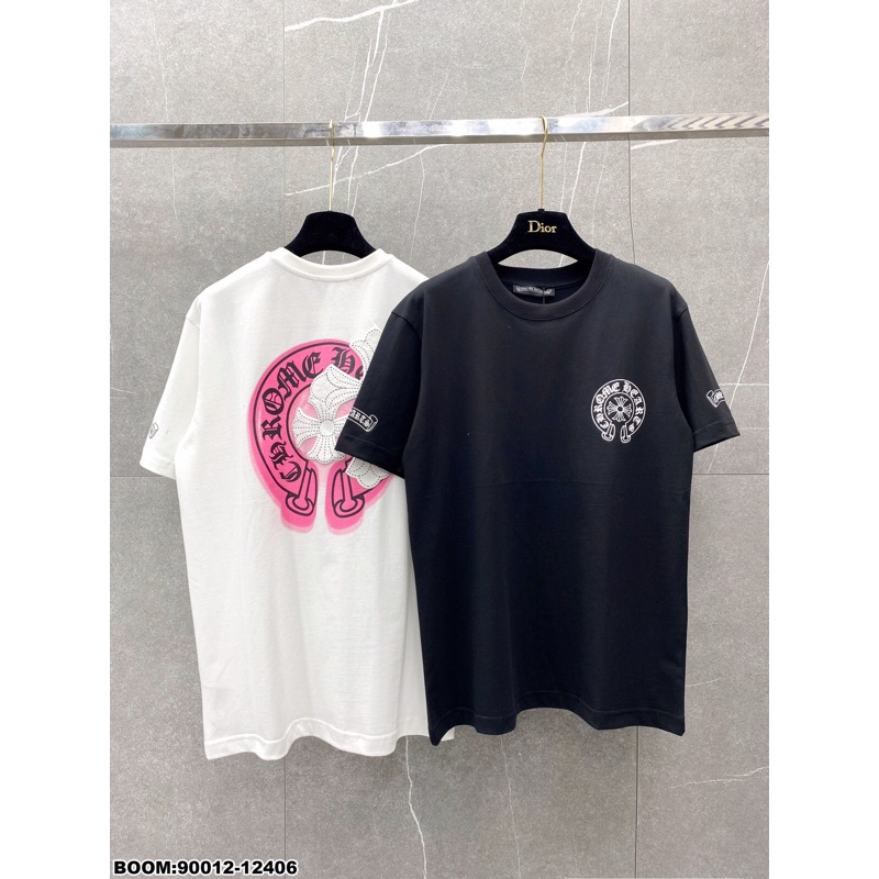 Áo phông hè nam nữ in hình đơn giản 2 màu đen trắng ảnh thật đủ size S M L XL