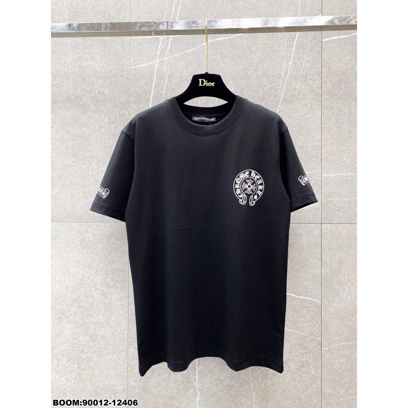 Áo phông hè nam nữ in hình đơn giản 2 màu đen trắng ảnh thật đủ size S M L XL