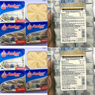 Bơ lạt vỉ anchor, TH thỏi  (bơ lạt, nhạt), phomai cheese con bò