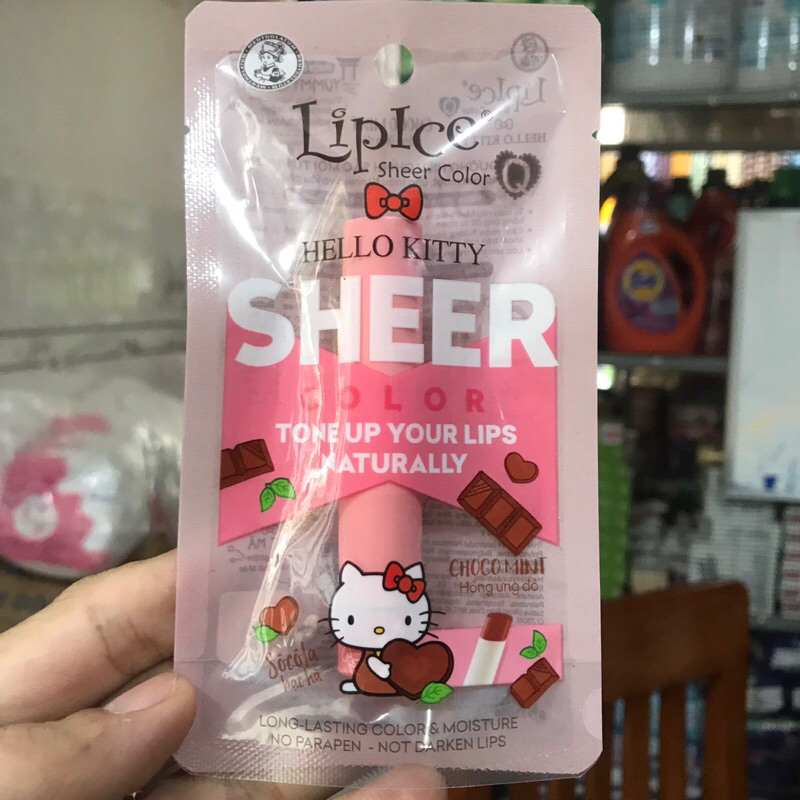 Son dưỡng Lipice Sheer Color Q Choco Mint 2.4g (Hồng ửng đỏ - hương Socola Bạc Hà)