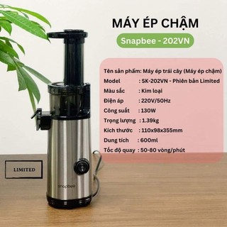 (BH 24T-Lỗi 1 đổi 1) Máy ép chậm SnapBee bản Limited đen