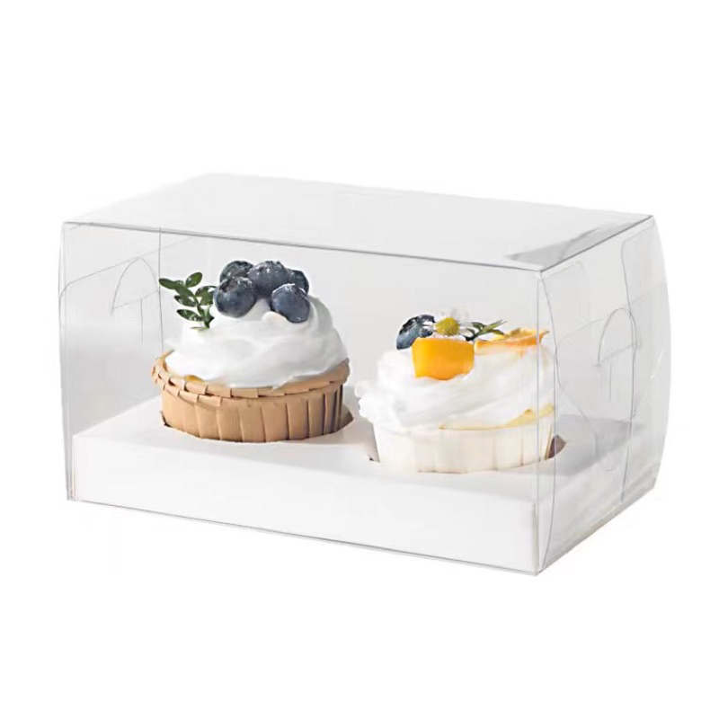 Hộp đựng bánh cupcake mica 2/4/6/12 ô