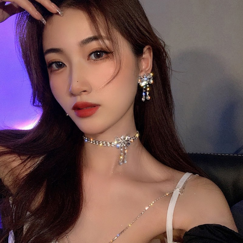 Bộ trang sức đính đá thời trang.sang trọng cho nữ