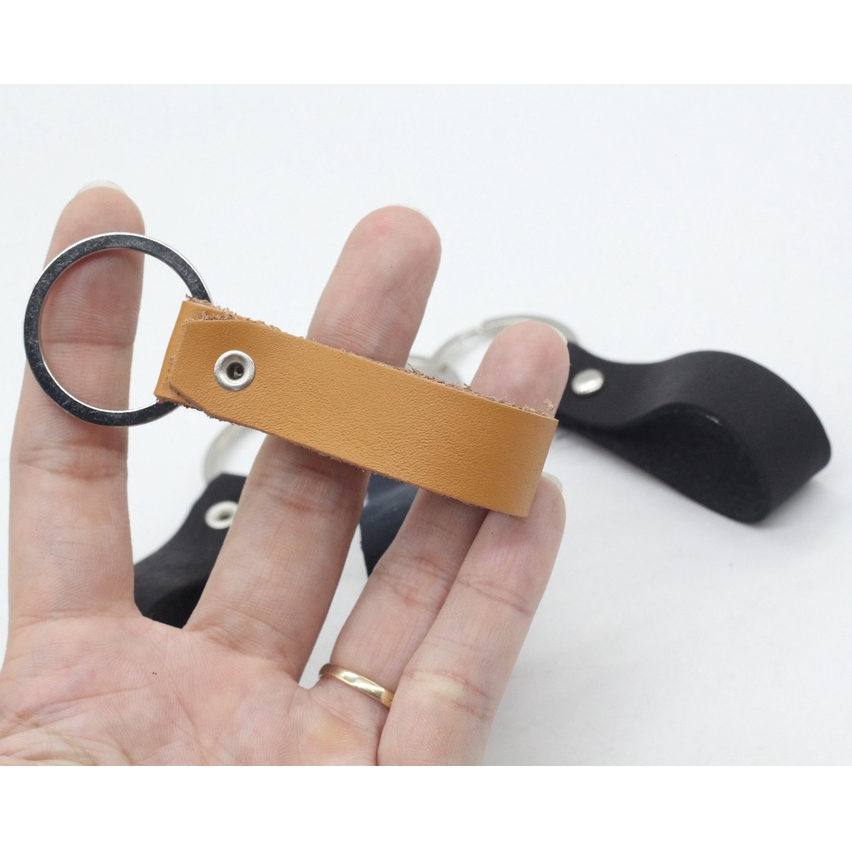 Móc Khóa Da Bò Cao Cấp - handmade Màu Gửi Ngẫu Nhiên