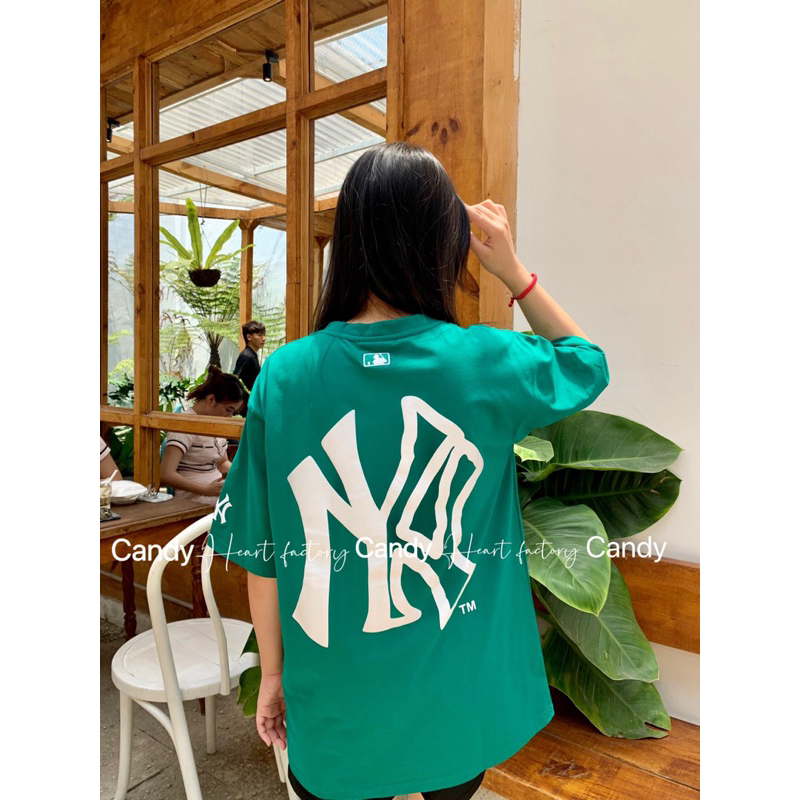 ÁO THUN MLB MIXED LOGO T-shirt MÀU XANH LÁ