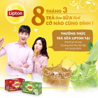Lipton Trà Sữa Ô Long - Trà Sữa Matcha ( Hộp 8 Gói x 17g )