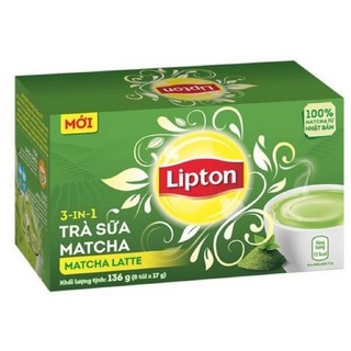 Lipton Trà Sữa Ô Long - Trà Sữa Matcha ( Hộp 8 Gói x 17g )