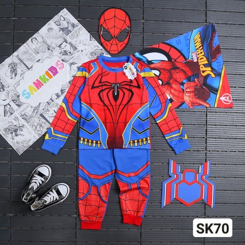 Bộ Quần Áo Dài Siêu Nhân,Siâu Anh Hùng Kèm Choàng, Mặt Nạ