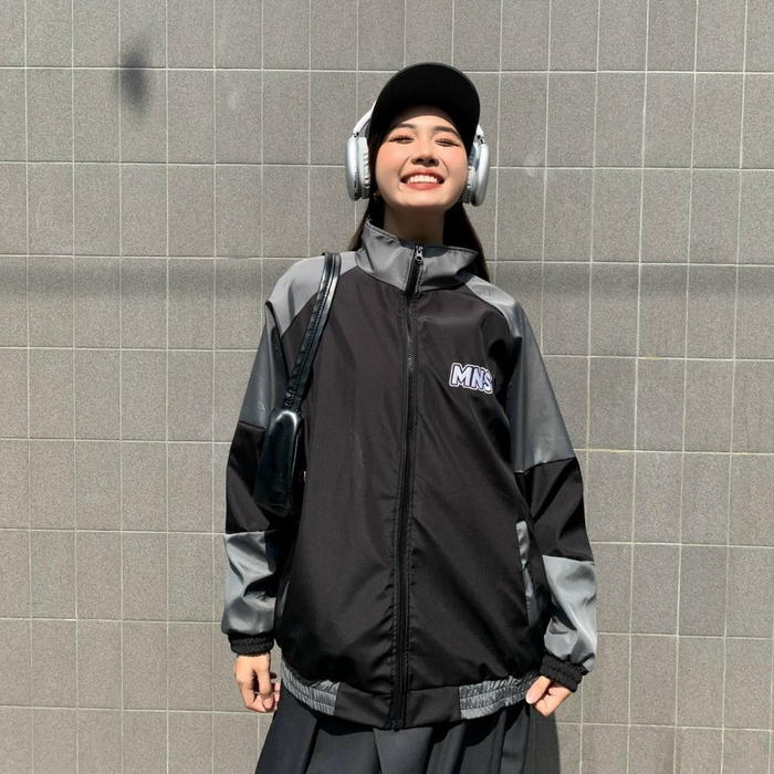 Áo Khoác Gió MNS Jacket, Áo Khoác Dù Nam Nữ 2 Lớp Hình Thêu