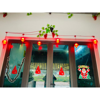 Bộ đèn led mành đèn lồng đỏ(6 lồng /bộ)