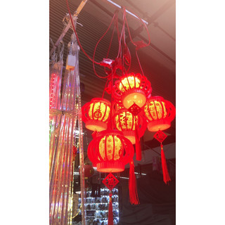 Bộ đèn led mành đèn lồng đỏ