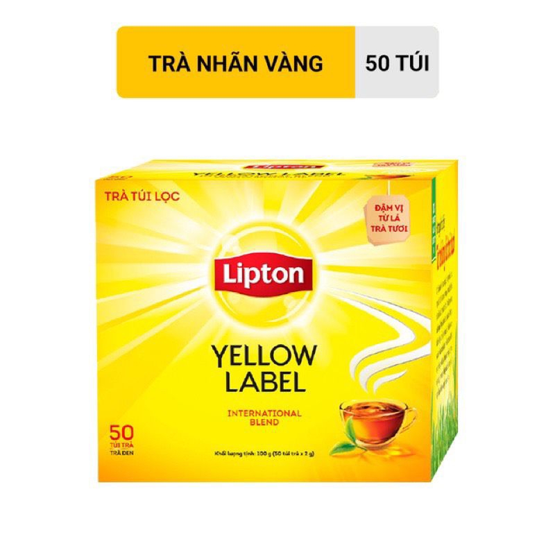 Trà Lipton Túi Lọc Nhãn Vàng Hộp 100 gói, 50 gói, 25 gói*2gram/gói