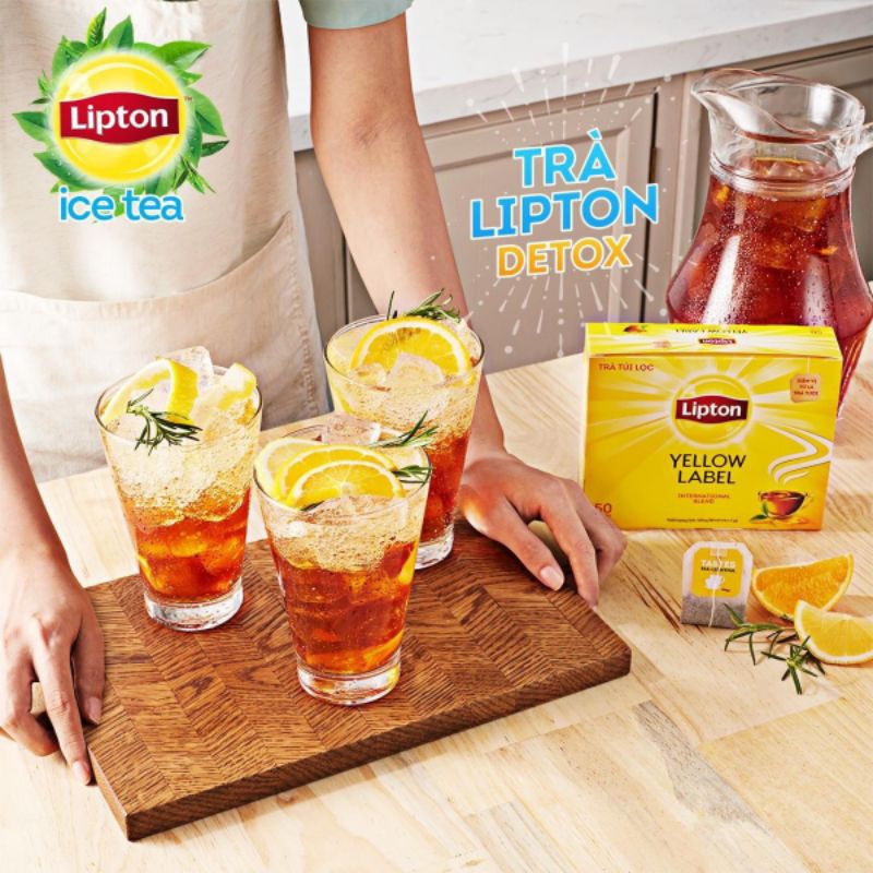 Trà Lipton Túi Lọc Nhãn Vàng Hộp 100 gói, 50 gói, 25 gói*2gram/gói