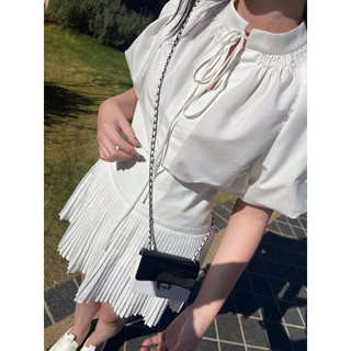 CIGNO-Chân váy dập ly ngắn cách điệu ôm eo tiểu thư năng động cá tính LAEM Skirt