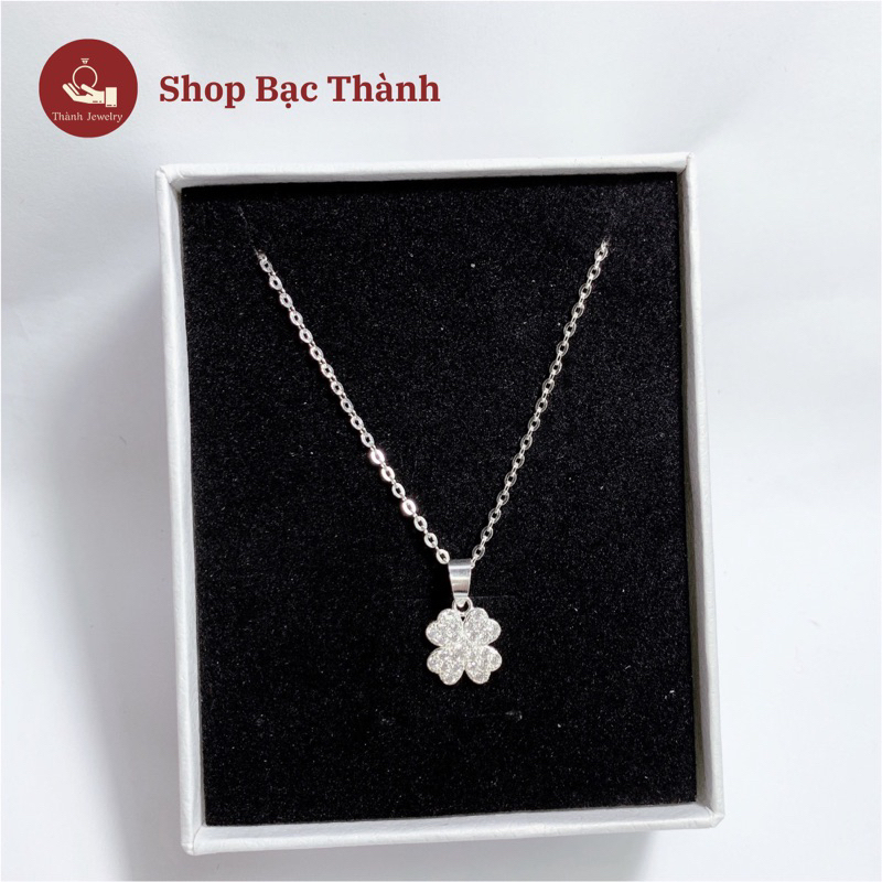 Dây Chuyền Nữ Bạc Ta mặt cỏ 4 lá may mắn kiểu mới ( Có Bảo Hành Làm Sáng, Ảnh Thật )