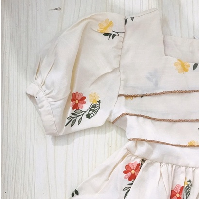 Váy Cho Bé Size Đại 8-40kg Mykids Váy Trẻ Em Thiết Kế Siêu Xinh Váy hoa xếp ly ngực vải đũi cho bé 0 1 2 3 4 5 6 7 8tuổi