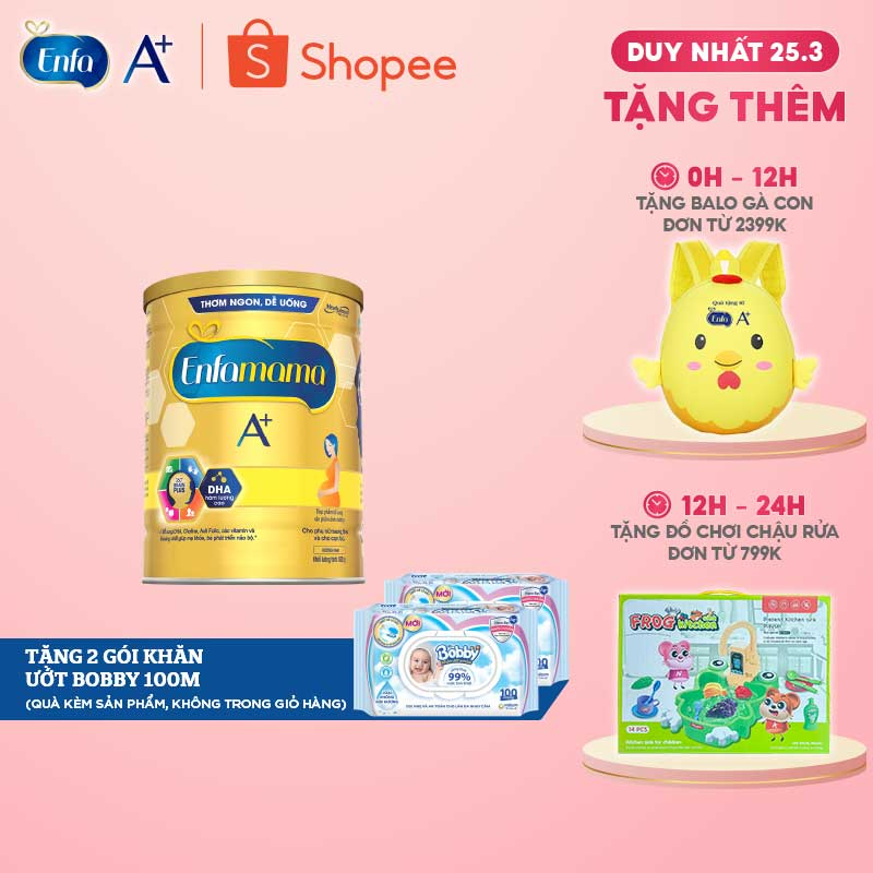 - Sữa bầu Enfamama A+ 830g Hương Vanilla