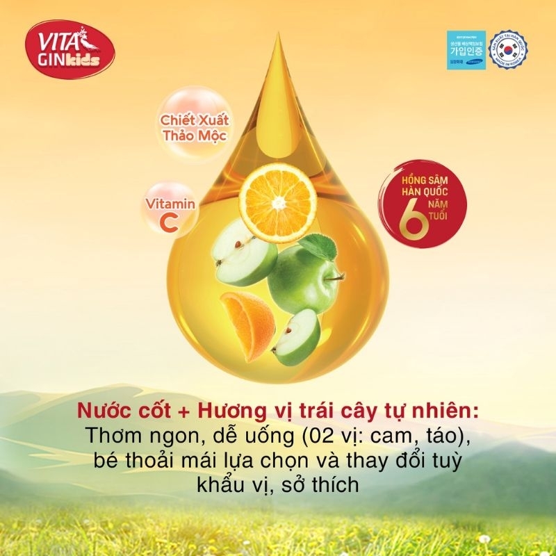 Nước Hồng Sâm Trái Cây Trẻ Em Vitagin Kids 100ml