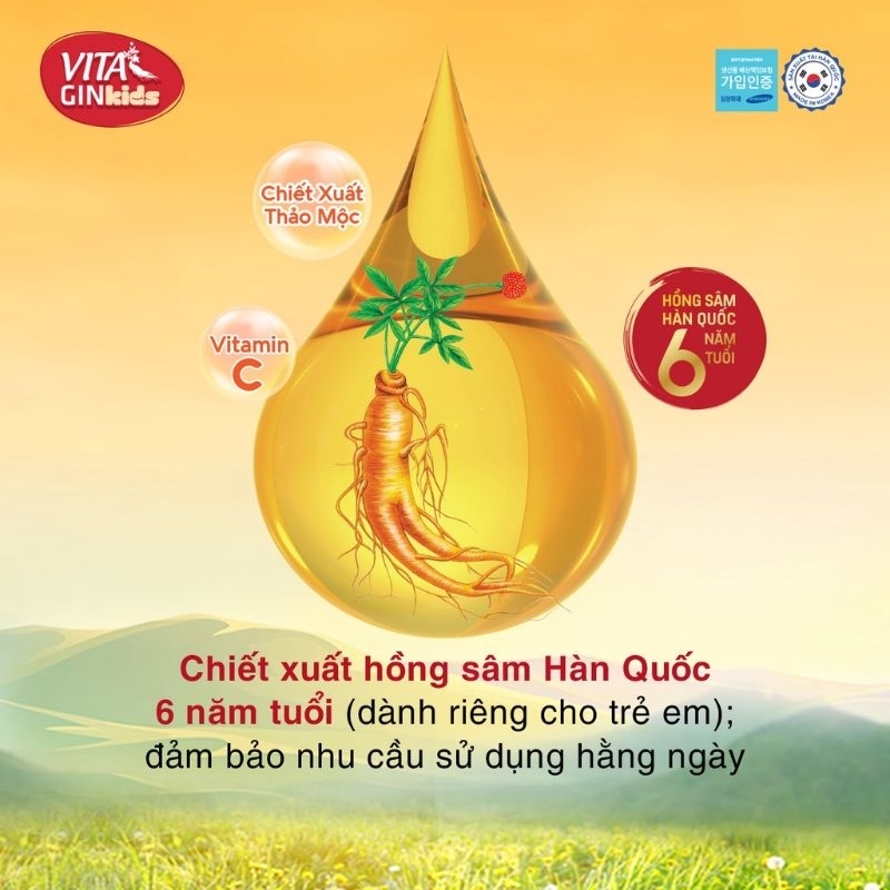 Nước Hồng Sâm Trái Cây Trẻ Em Vitagin Kids 100ml