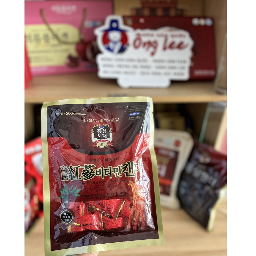 Kẹo hồng sâm Hàn Quốc có đường, không đường 200g 300g 500g