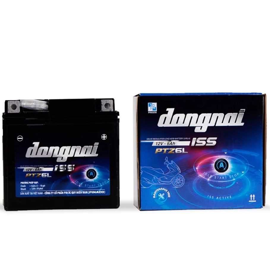 Ắc Quy khô 12V - 6Ah dùng cho Xe Máy HONDA WINNER, PCX, LEAD ,AIR BLADE VISION NOZA thương hiệu PINACO BH 12 Tháng