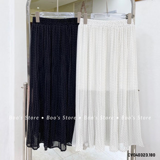 Chân váy boo's store chân váy xếp ly voan dài mỏng