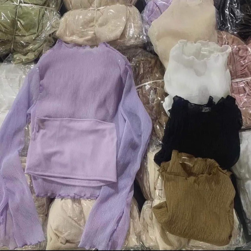 Set áo voan dài tay kèm quây Nana21 Nanastore21