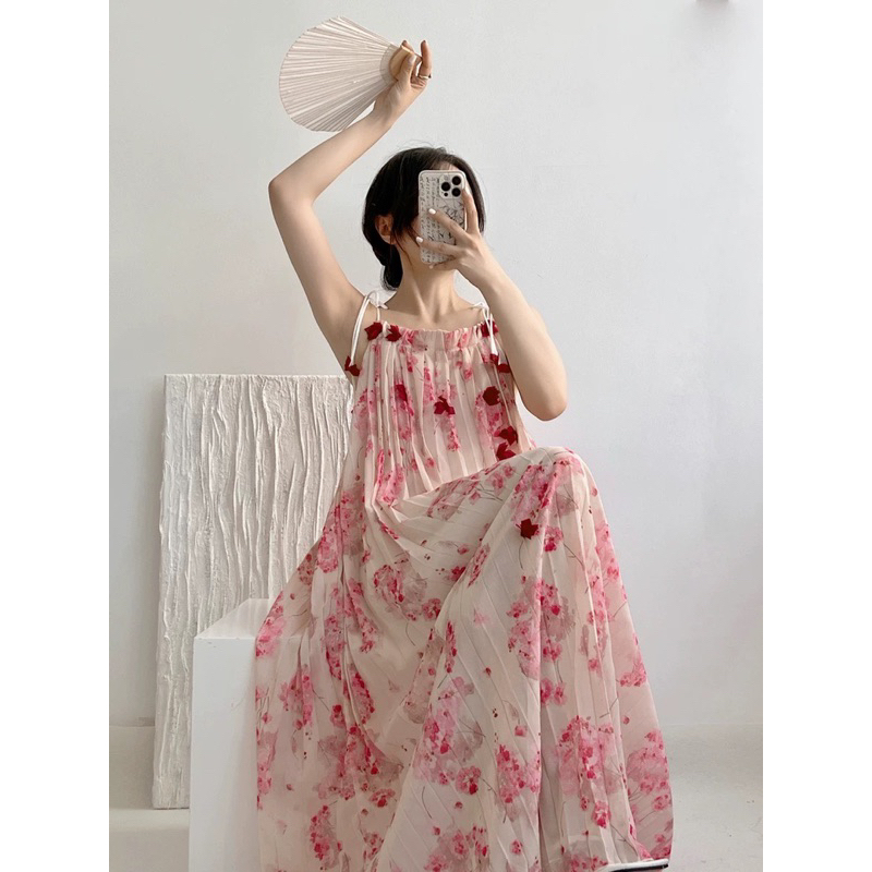 MAXI 2 DÂY HOA HỒNG DẬP LI