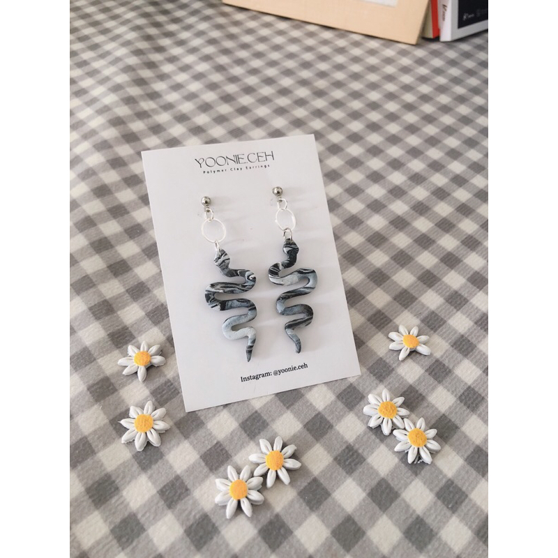 Yoonie Ceh - The Ocean - Snake nhiều mẫu | khuyên tai, bông tai xinh, xanh dương, đất sét Polymer nặn thủ công