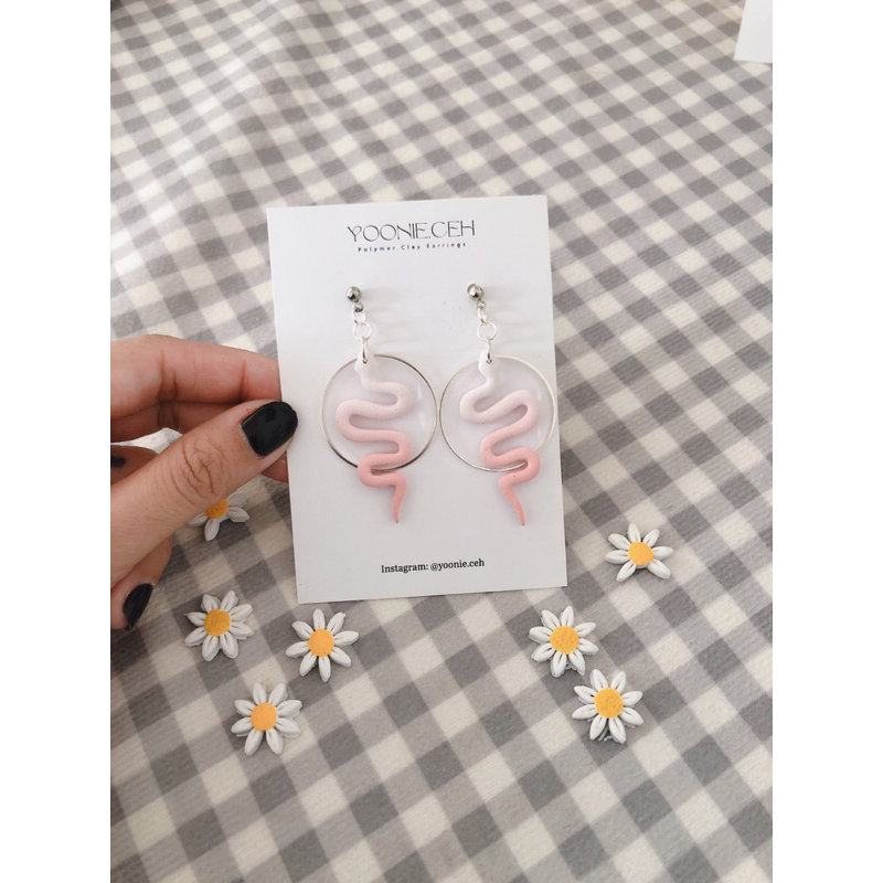 Yoonie Ceh - The Ocean - Snake nhiều mẫu | khuyên tai, bông tai xinh, xanh dương, đất sét Polymer nặn thủ công