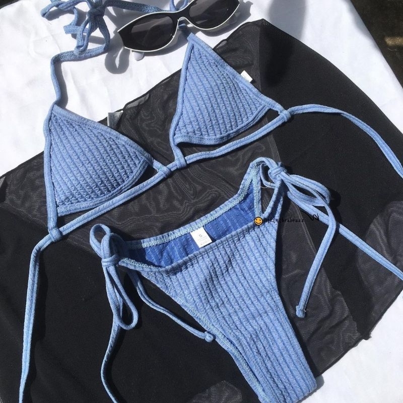 Bikini Tam Giác Dây Rút Siêu Tây Mặc Được Nhiều Kiểu