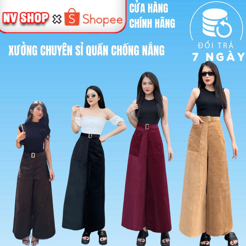 Quần chống nắng loại đặc biệt NVSHOP chất liệu vải tốt dày dặn che nắng toàn diện