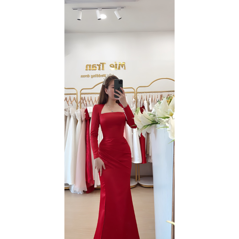 Đầm cô dâu, váy cưới đi bàn, đầm thiết kế cao cấp, thiết kế may đo váy đi bàn