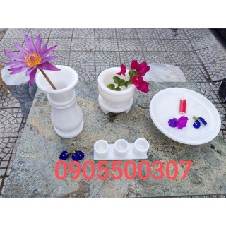 Lư hương đá, bát nhang đá trắng