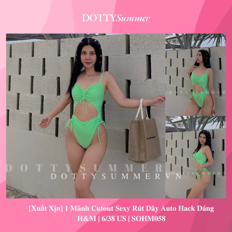 [Xuất Xịn] 1 Mảnh Bikini Áo Tắm Liền Thân Cutout Táo Bạo Sexy H&M S US | SOHM058