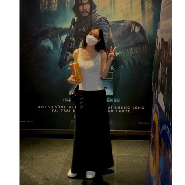 Áo len tăm ba lỗ nút - Gabyli