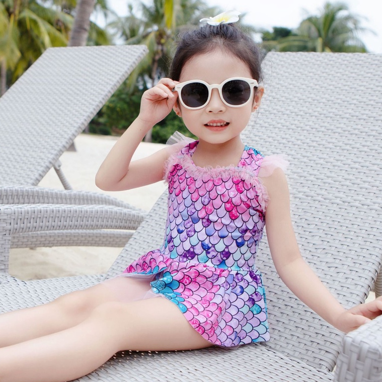 (Hàng QCCC) Bikini đồ bơi cho bé gái bộ bơi cho bé công chúa tiên cá cực xinh đáng yêu