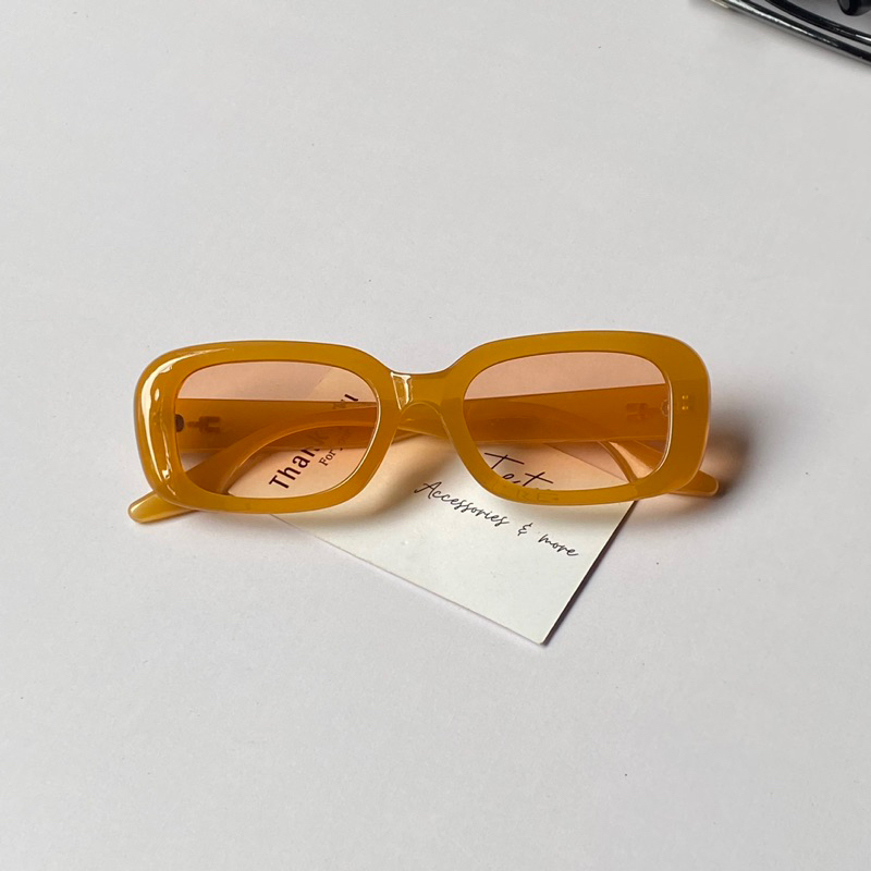 Kính mát thời trang màu thạch trắng cho nam và nữ, Kính râm mát chống nắng thời trang