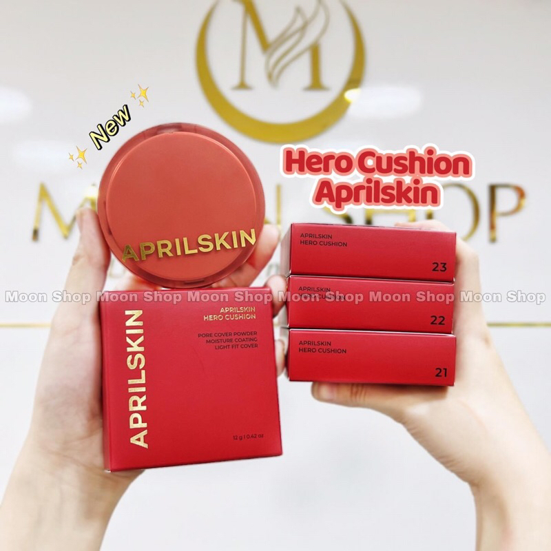 CUSHION APRILSKIN HERO PORE COVER POWDER 12G (ĐỎ) - HỘP