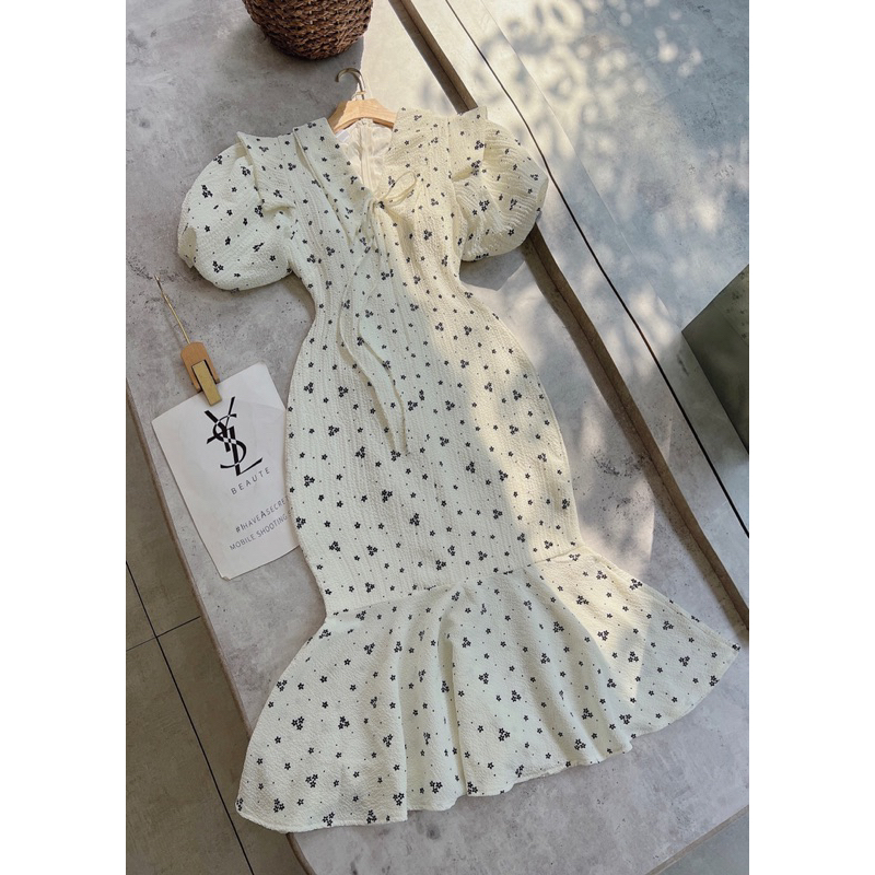 ĐẦM MAXI HOA NHÍ TAY BỒNG