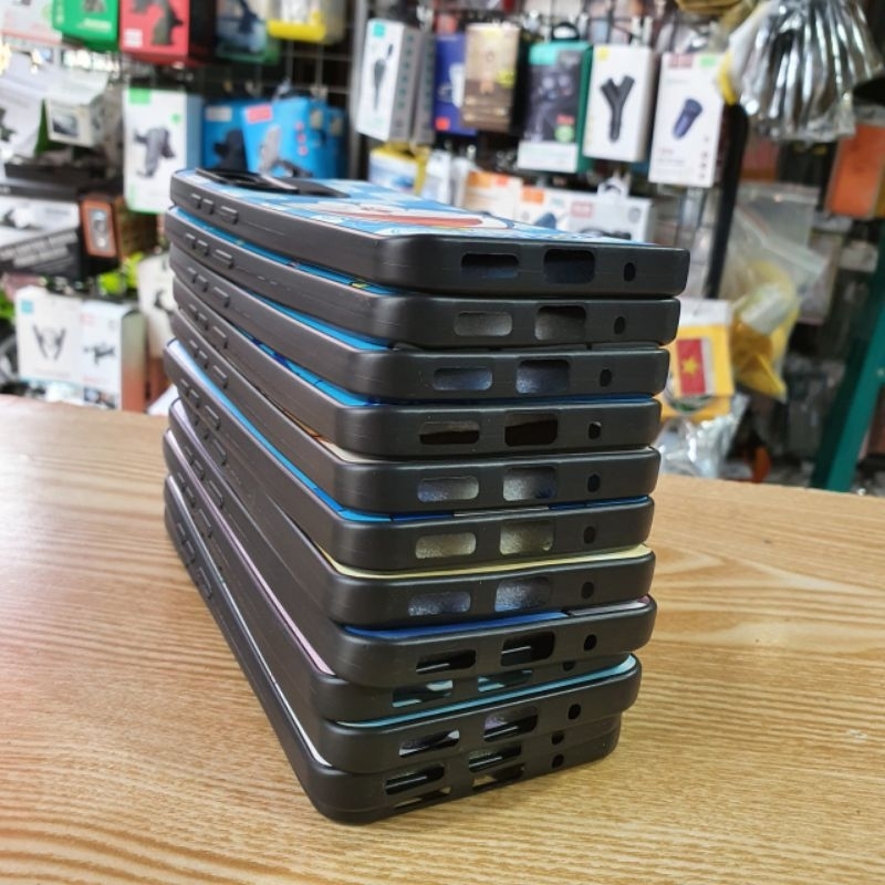 Ốp lưng Xiaomi Redmi 12C dẻo viền lưng in hình thú,doremon sắc nét có bảo vệ camera