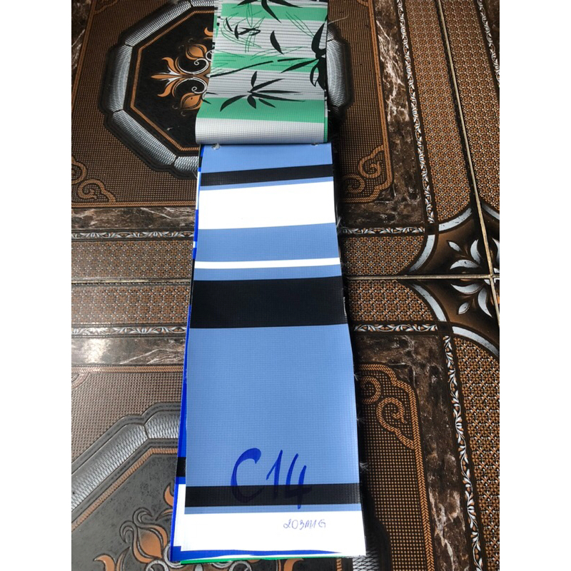 Bạt mái hiên nhựa PVC mẫu lá trúc 3 lớp dày, dẻo, khổ rộng 1m50, che nắng, che mưa siêu bền không thấm nước