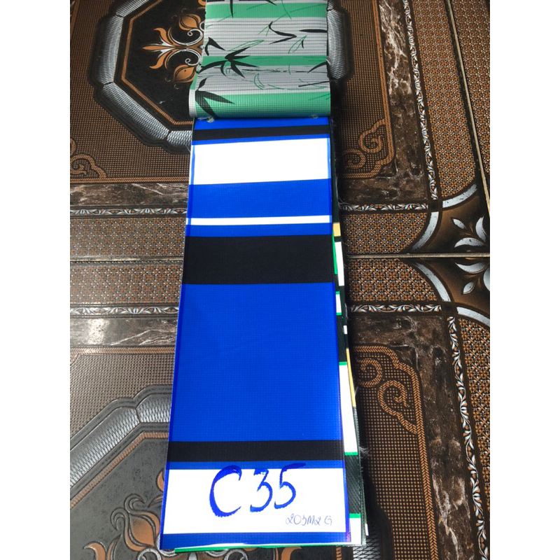 Bạt mái hiên nhựa PVC mẫu lá trúc 3 lớp dày, dẻo, khổ rộng 1m50, che nắng, che mưa siêu bền không thấm nước